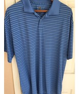 Blue Striped Short Sleeved Mens Nike Golf FitDRY XXL Polo - £15.73 GBP