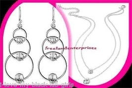 Necklace Earring Addison CZ Double Strand Necklace &amp; Drop Earrings Gift Set - $39.55
