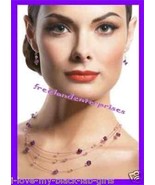 Necklace Earring Barcelona Gift Set ~Amethyst Color~ - $19.75