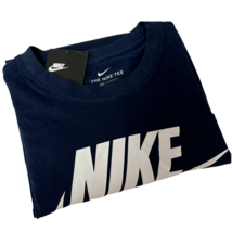 Nike Sportswear Mens Logo Swoosh T-Shirt Navy Blue/White DR0564-419 Medi... - $19.44