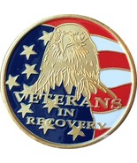 Veterans In Recovery Red White Blue Eagle American Flag Medallion - £15.02 GBP