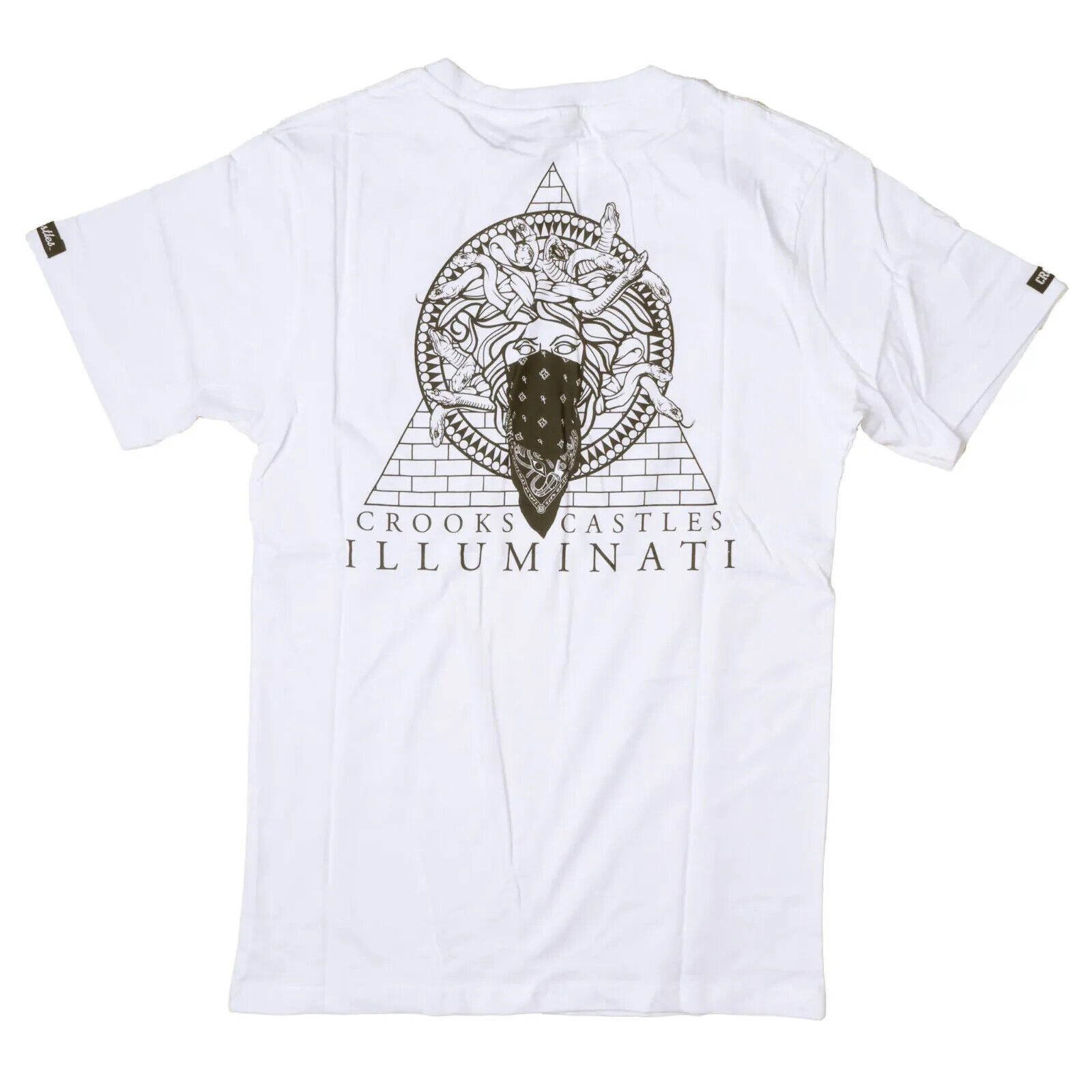 Crooks & Castles Illuminati White T-Shirt: Cutting Edge Streetwear for Men