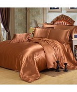 Coffee Luxury Silk Bedding Set. Include Silk Duvet Cover, Silk Pillow Sh... - $1,469.89 MXN+