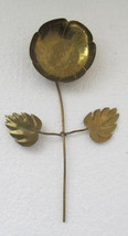 Vintage Brass Abstract Poppy Flower Collectible Wall Sculpture Figurine - $44.79