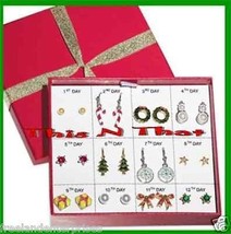 Christmas Earrings Countdown to Christmas 12 Days/Pairs - £19.51 GBP