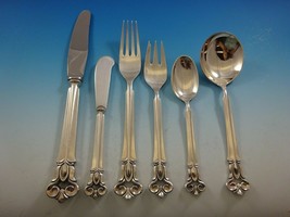 Monica by Cohr Sterling Silver Flatware Service For 8 Dinner Set 52 Pieces - £3,646.68 GBP