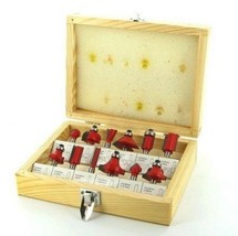 1/4&quot; Shank TCT Router Cutter Bit Set with Wooden Case Silverline 792084 ... - $27.96
