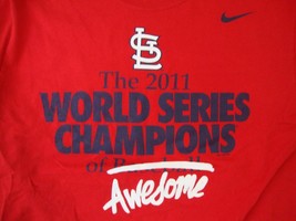 MLB St. Louis Cardinals Baseball 2011 World Champion Series Nike T Shirt Size M - $15.99