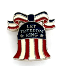 Disney Let Freedom Ring Bell Patriotic Pin 911 Commemorative USA Red Whi... - $186.21 MXN