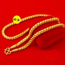 Necklace ChainTaro Pattern 24K Thai Baht Yellow Gold Women 45g. Length 24 inch - £36.76 GBP