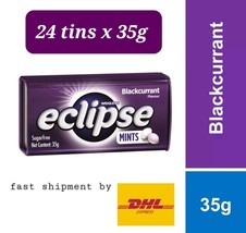 24 tins X Mints Wrigley&#39;s Eclipse Blackcurrant Sugarfree Candy Tin Fresh... - £108.28 GBP