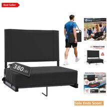 Comfortable Padded Stadium Chair - 380 lb Weight Capacity for Outdoor Ac... - $85.09