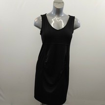 Old Navy Sleeveless Maternity Dress Size Medium Black Polyester Blend Back Zip - $11.87