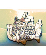 Vintage NFSM 1962 Bronze Composer Pin Piano - $5.00
