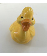 Vintage ceramic duckling baby duck figurine yellow with orange beak - $27.16 CAD