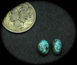 2.5 cwt. Vintage Morenci Lot of 2 Matched Turquoise Cabochon - £19.54 GBP