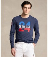 Polo Ralph Lauren Graphic T-Shirt Men&#39;s XL Navy Team USA Jersey Cotton - $928.02 MXN