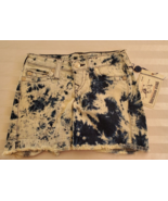 NWT True Religion Midnight Blue tie Dye Mid Cutoff shorts Size 23 Flare ... - £38.33 GBP