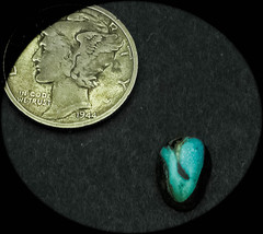 1.5 cwt. Rare Vintage Smokey Bisbee Turquoise Cabochon - $24.50