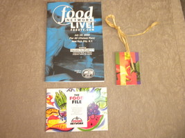 Food Network advertising Chef card recipes &amp; Network Live Tour Event Book 2000 - £4.52 GBP