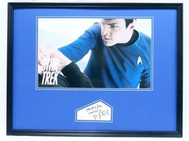 Zachary Quinto Signed Framed 18x24 Star Trek Poster Display JSA - £193.94 GBP