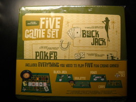 Wembley Casino and Lounge Five Casino Game Set Factory Shrink Wrapped Sealed Box - £10.38 GBP