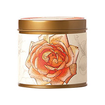 Rosy Rings Fruity Apricot &amp; Rose Soy Tin Candle 8oz - £21.08 GBP