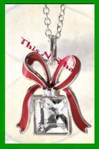 Christmas Necklace Holiday Motif Present Shape Pendant - £11.82 GBP
