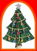 Christmas PIN Avon Collectible Tree Goldtone Collectble Dangling Ornaments 2008 - £23.77 GBP