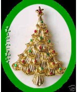 Christmas PIN Avon Tree Goldtone w/ Red &amp; Green Enamel Dots - $27.09 CAD
