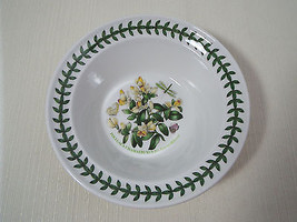 Portmeirion Botanic Garden Box Leaved Milkwort Flat Bottom Rim Soup/Cereal Bowl - £31.26 GBP