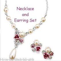 Necklace Earring Melissia Gift Set ~ Silvertone ~ NEW Boxed - £15.78 GBP