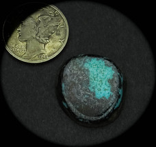 14.5 cwt. Rare Vintage Smokey Bisbee Turquoise Cabochon - £74.39 GBP