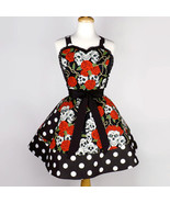 Skulls and Roses Two Tier Apron - £36.14 GBP