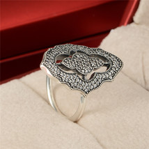 925 Sterling Silver Classic Lace Ring with Clear Zirconia - £19.68 GBP