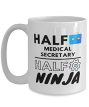 Medical Secretary Coffee Mug - 15 oz Funny Tea Cup For Office Friends  - £11.82 GBP