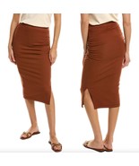 MICHAEL STARS RUSTIQUE ULTRA RIB RAE MIDI SKIRT (L) NWT - £61.44 GBP