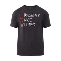 Men&#39;s Christmas Naughty Nice Checklist Graphic Tee Holiday Time - Large ... - £5.63 GBP