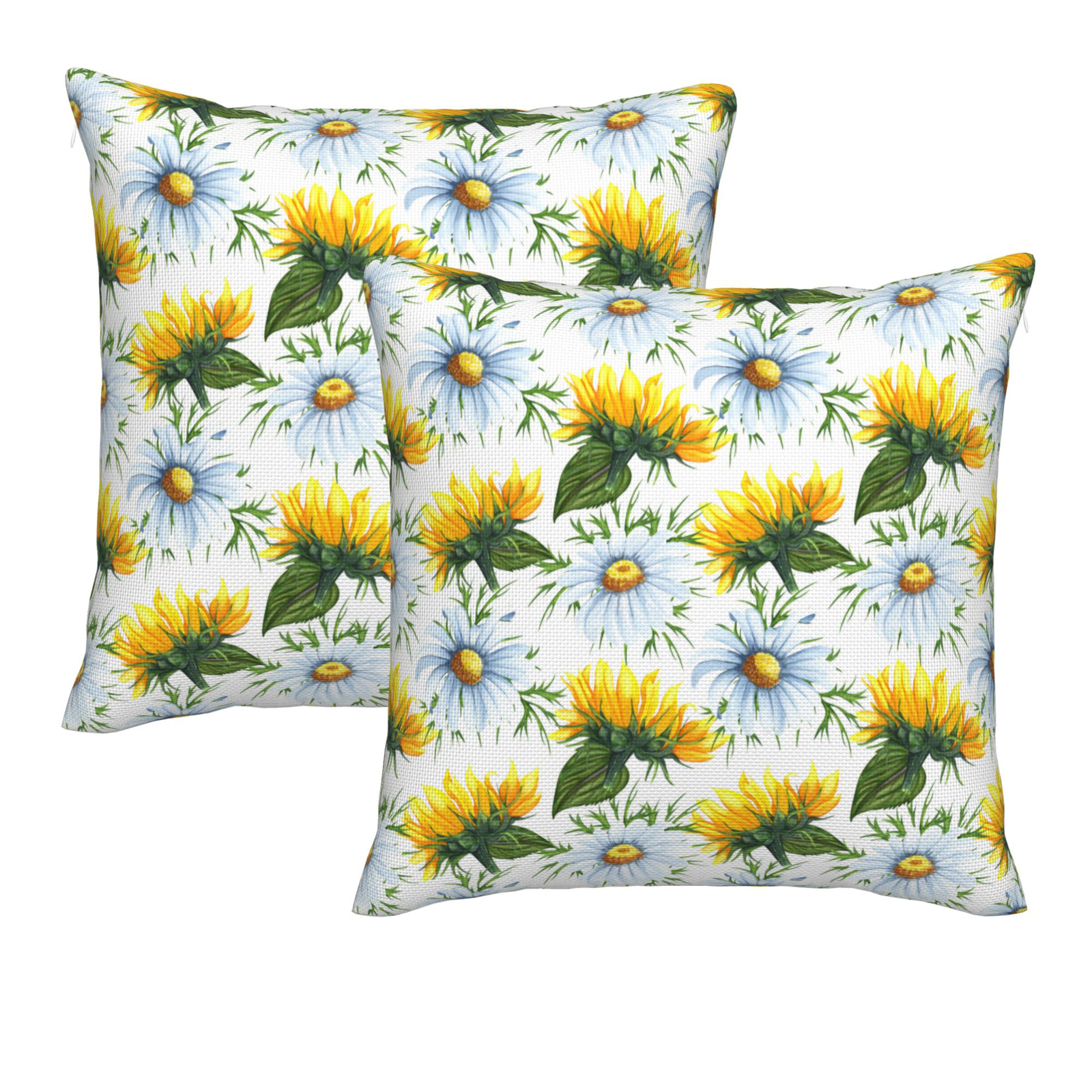 Primary image for Decorative Sunflower throw pillow cover floral pillow cases square 18X18 linen  