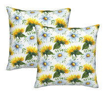 Decorative Sunflower throw pillow cover floral pillow cases square 18X18... - £12.58 GBP