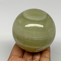543g, 2.93&quot; (73mm), Large Green Onyx Sphere Ball Gemstone @Afghanistan, B26011 - £27.58 GBP