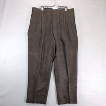 Vtg 90s Y2K John Henry Pleated Slacks Mens 38x29 Brown Tweed Crease Cuff... - $28.00