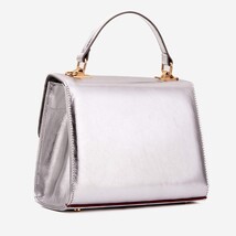 The Ege Silver Leather Handbag image 3