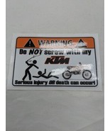 Warning Do Not Screw With My KTM Motorcycle 4&quot; Decal Sticker - £15.09 GBP