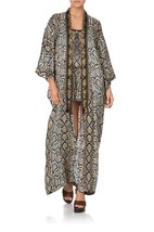 Camilla Franks Silk Kakadu Boo Kimono Coat Robe Pythons Print Sz Xs New - £323.97 GBP