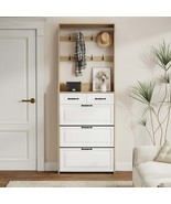 Wooden Shoe Cabinet with Hangers, 3 Doors, 2 Drawers, Storage - $4,176.16 MXN