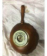 Vintage Barometer Weather Made in Western Germany Porcelain Dial Wood Fr... - $1,310.21 MXN