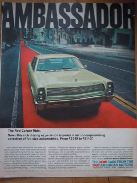 American Motors Ambassador Print Magazine Advertisement  1967 - $5.99