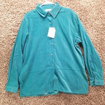 Vintage Sag Harbor Blouse Shirt Women Large Blue Casual Button Up Shirt - £5.45 GBP