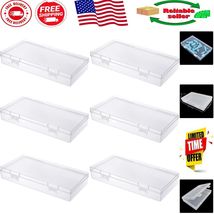 Durable 6-Piece Clear Plastic Craft Organizer with Hinge Lids - Compact ... - $43.35 CAD